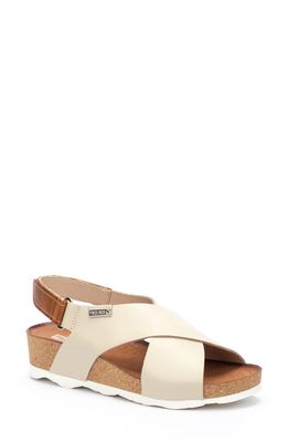 PIKOLINOS Mahon Platform Sandal in Marfil