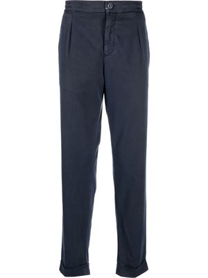 Kiton tapered chino trousers - Blue