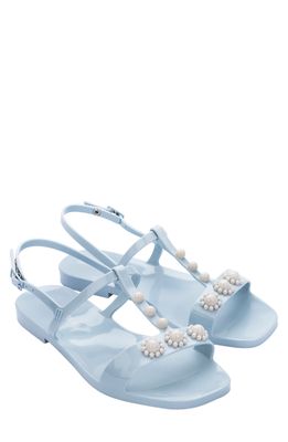 Melissa x Jason Wu Essential T-Strap Sandal in Blue/White
