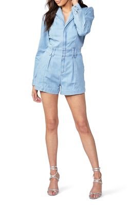 PAIGE Meg Denim Long Sleeve Romper in Songbird