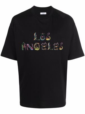 Opening Ceremony Los Angeles brush-art print T-shirt - Black