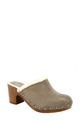Charles David Livid Faux Shearling Clog in Taupe