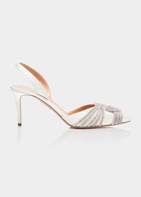 Gatsby Crystal Halter Slingback Pumps
