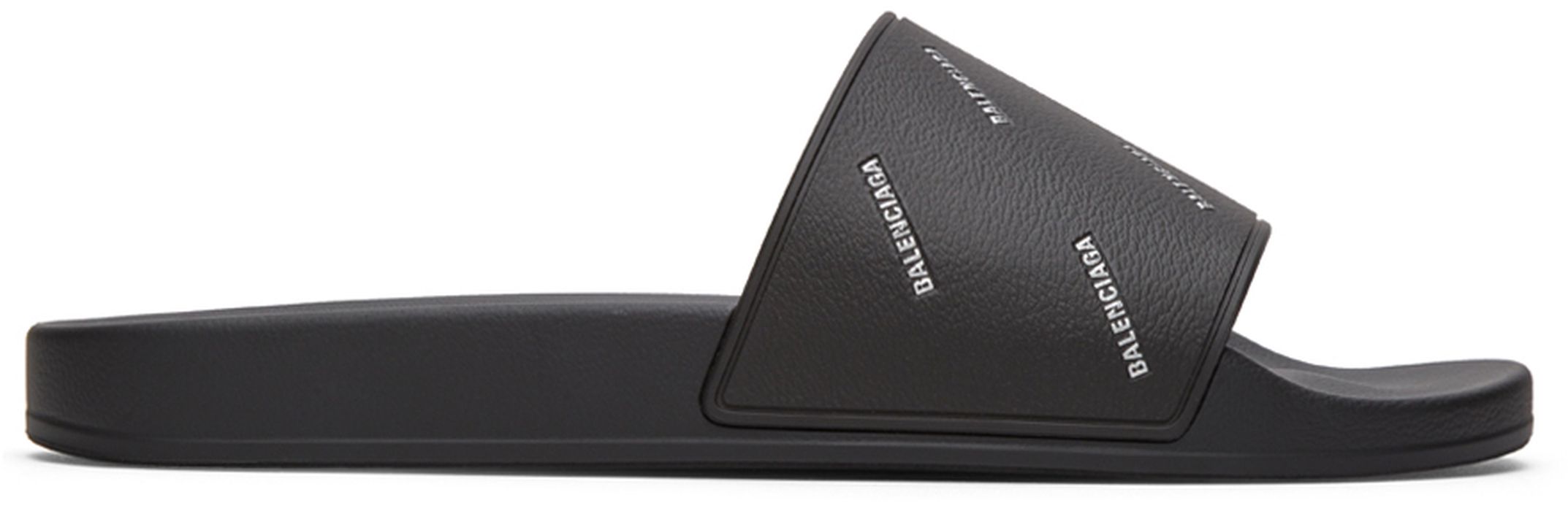 Balenciaga Black Pool Slides