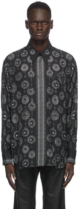Givenchy Black & Grey Jewelry Printed Shirt