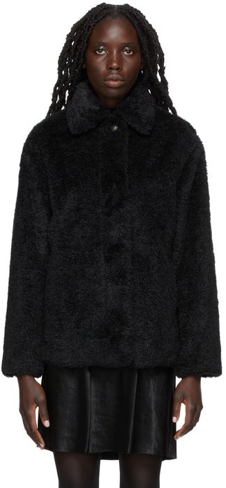 Vince Textured Faux-Fur Jacket