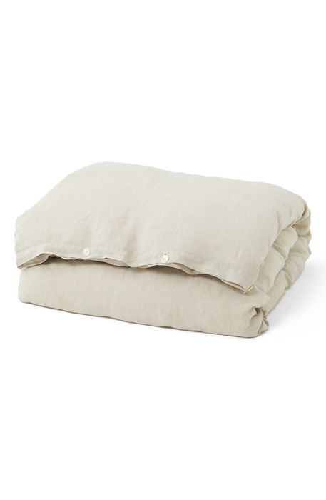 Tekla Linen Duvet Cover in Sand Grey