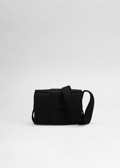 Mini Cassette Woven Crossbody Bag