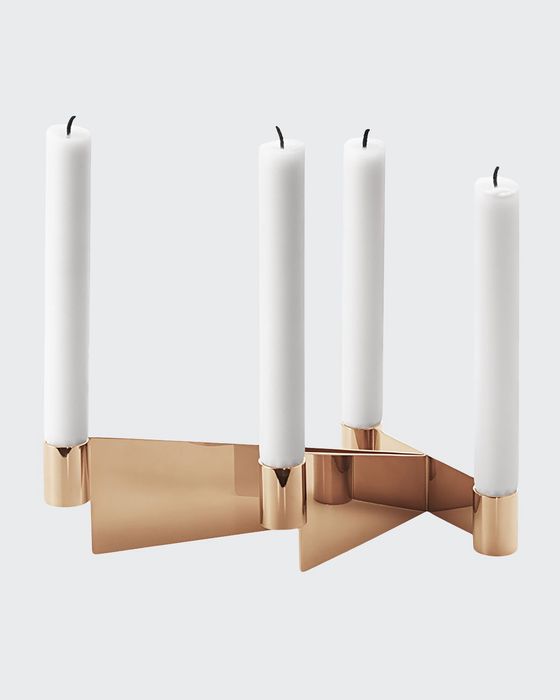 Urkiola Brass-Colored Candleholder