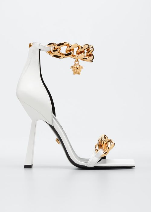 Medusa Chain Leather Sandals