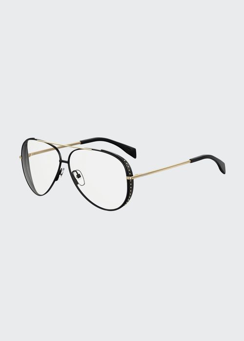 Studded Metal Aviator Optical Frames