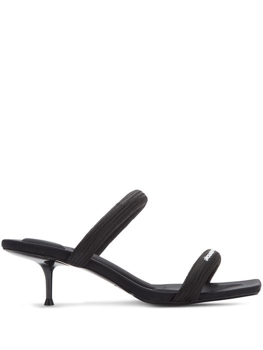 Alexander Wang Jessie 55mm logo-print mules - Black