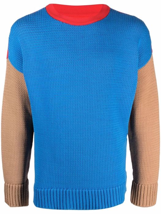 Opening Ceremony intarsia-logo colour-block jumper - Blue