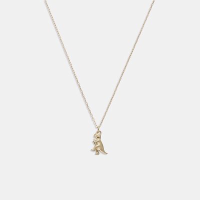 14 K Gold Rexy Pendant Necklace