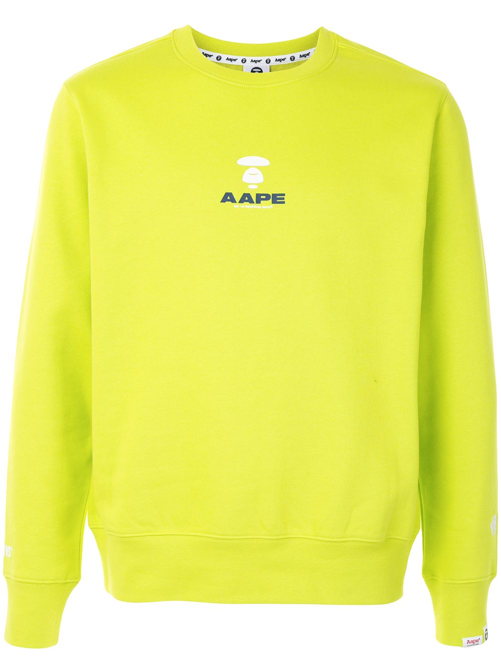 AAPE BY *A BATHING APE® logo print crewneck sweatshirt - Green