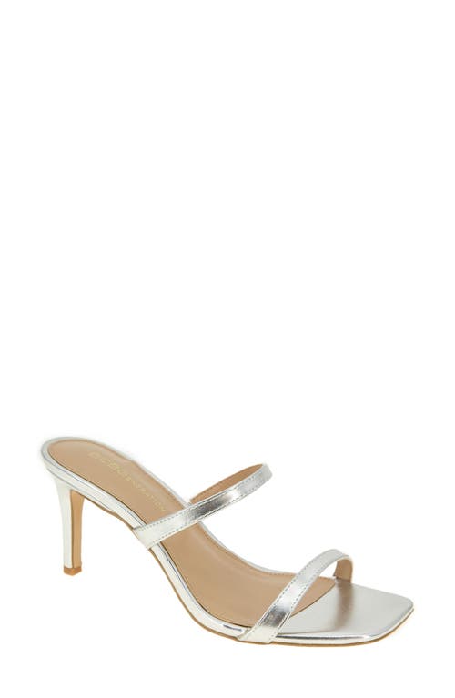 bcbg Salin Slide Sandal in Silver