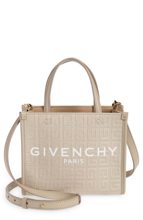 Givenchy Mini G-Tote Canvas Tote in Natural Beige