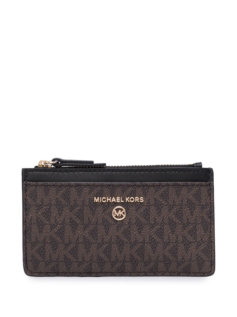 Michael Kors logo slim card case - Brown