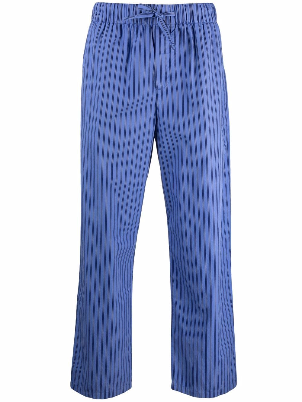TEKLA Verneuil stripe-pattern pajama trousers - Blue