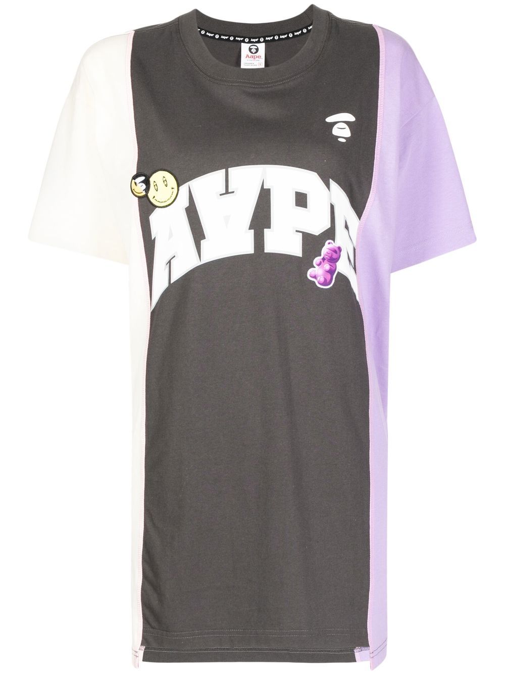 AAPE BY *A BATHING APE® logo-print short-sleeved T-shirt - Grey