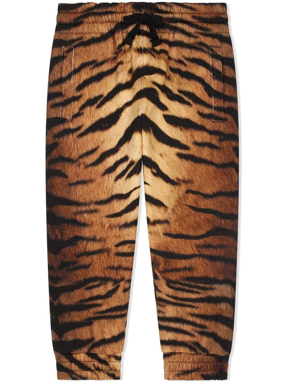 Dolce & Gabbana Kids tiger-print jogging pants - Brown