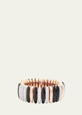 18K Rose Gold Iconica Bracelet with Black and White Diamonds