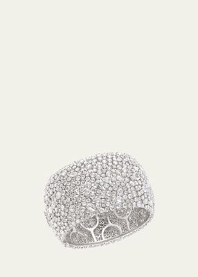 18k White Gold Diamond Bangle Bracelet