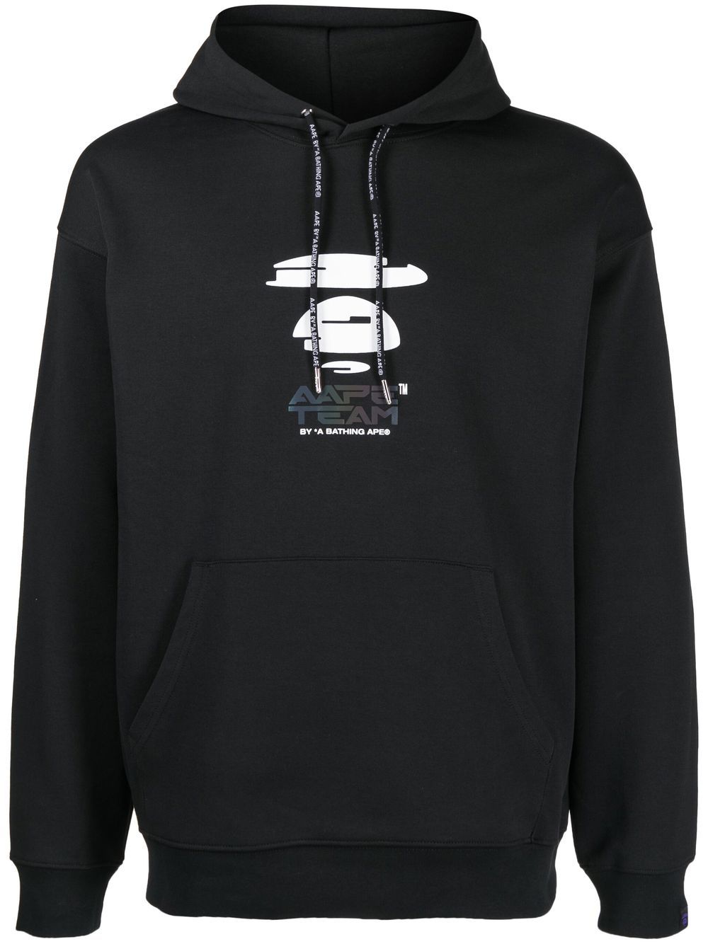 AAPE BY *A BATHING APE® graphic logo-print hoodie - Black