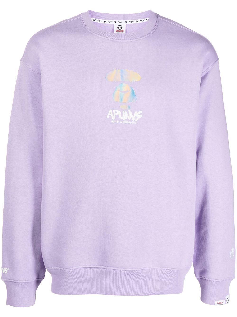 AAPE BY *A BATHING APE® logo-print crew neck sweatshirt - Purple
