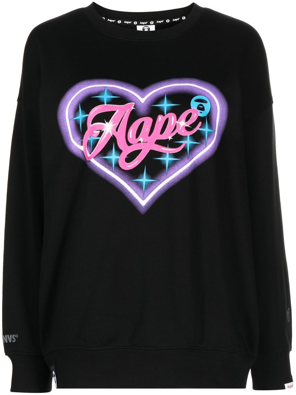AAPE BY *A BATHING APE® graphic-print cotton sweatshirt - Black