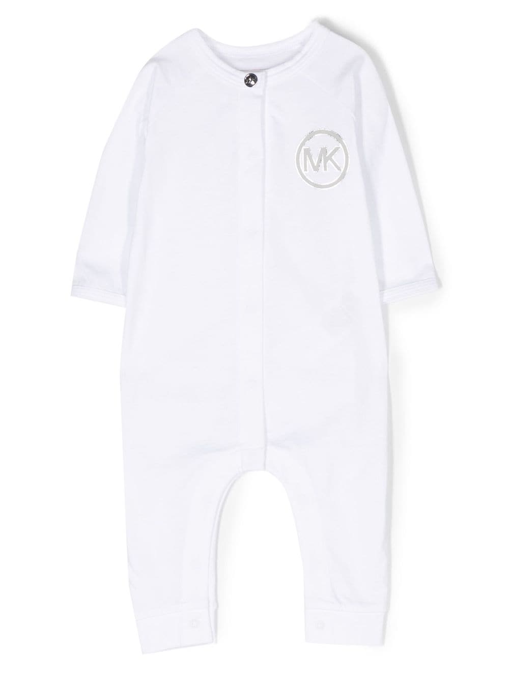 Michael Kors Kids logo-print cotton romper - White