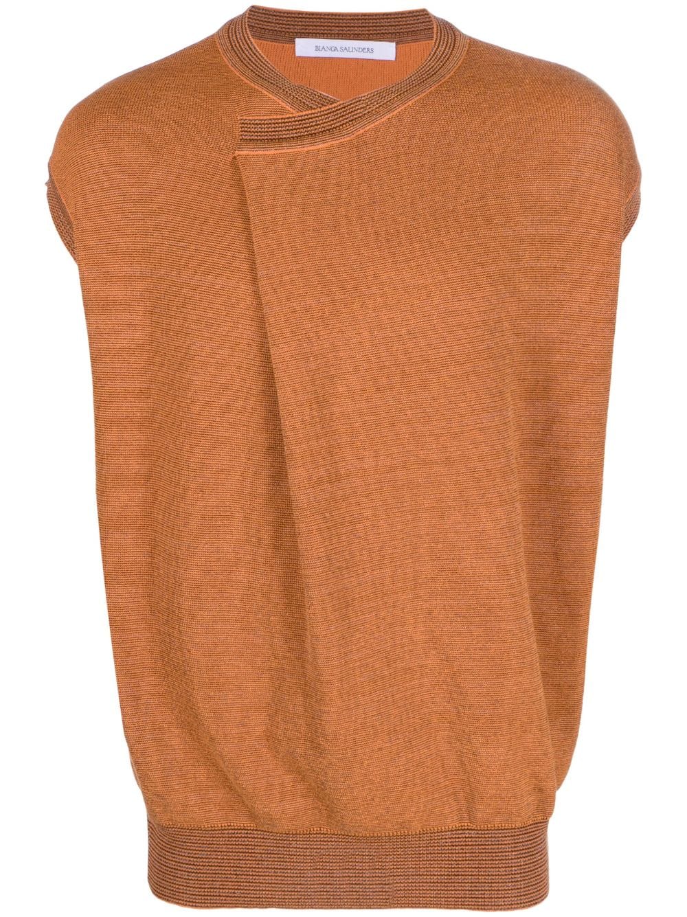 Bianca Saunders knitted jumper vest - Orange