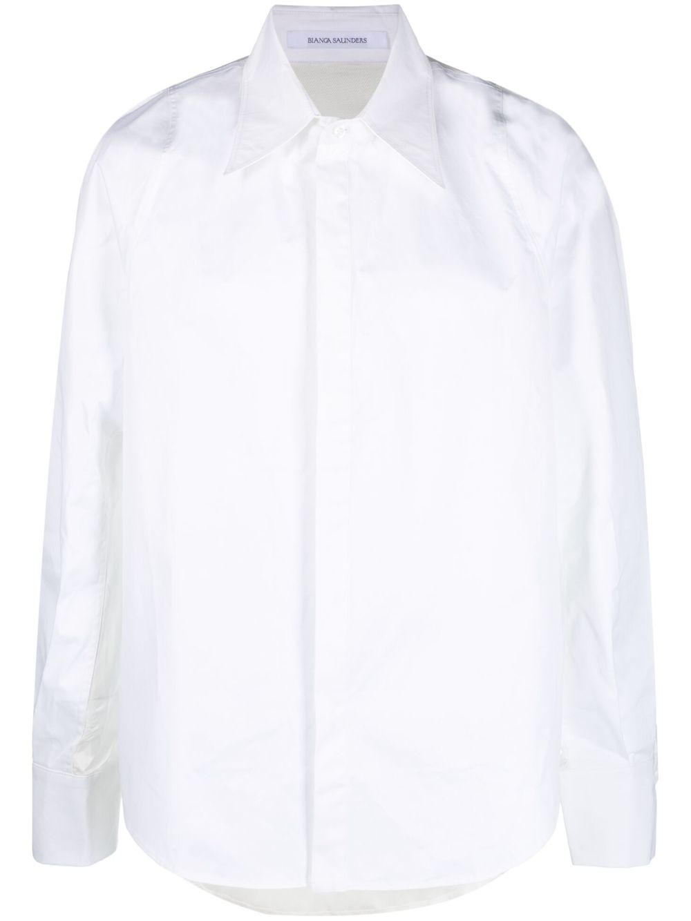 Bianca Saunders pointed flat-collar shirt - White