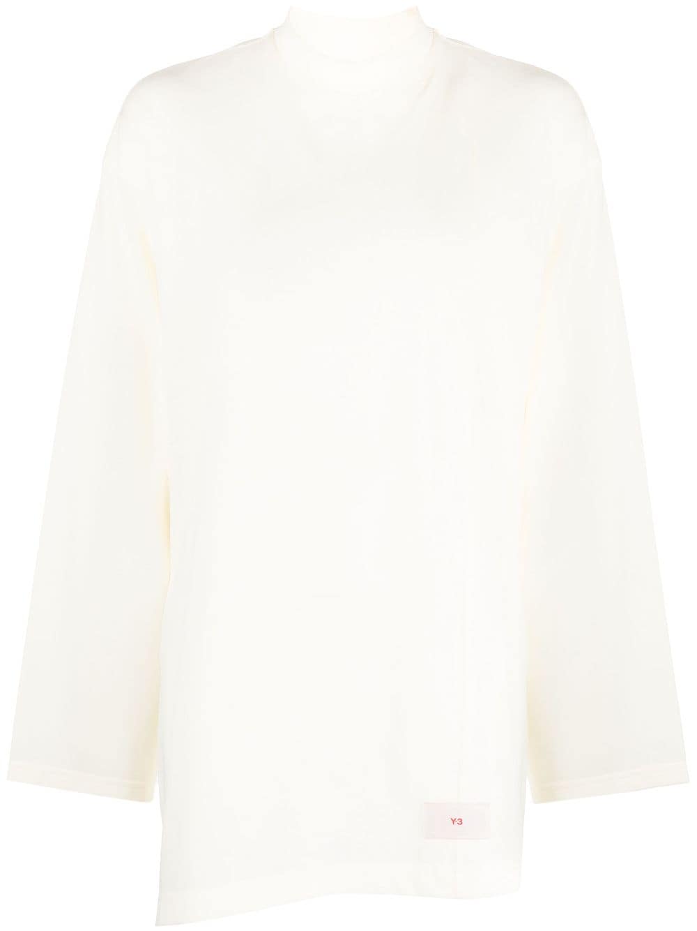 Y-3 logo-patch long-sleeve T-shirt - White