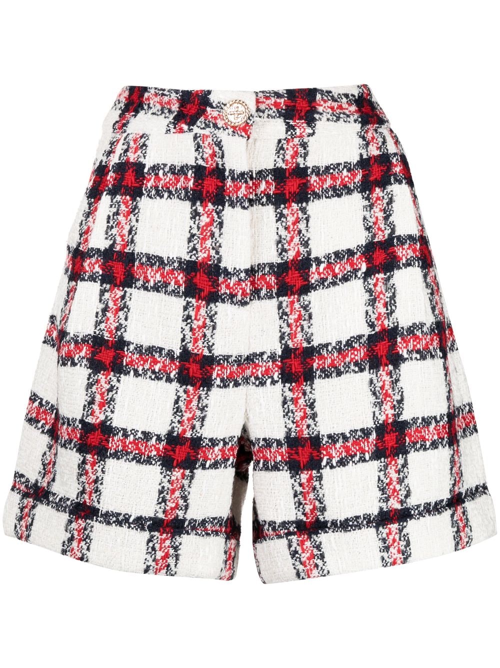 Edward Achour Paris wide-leg tweet shorts - White