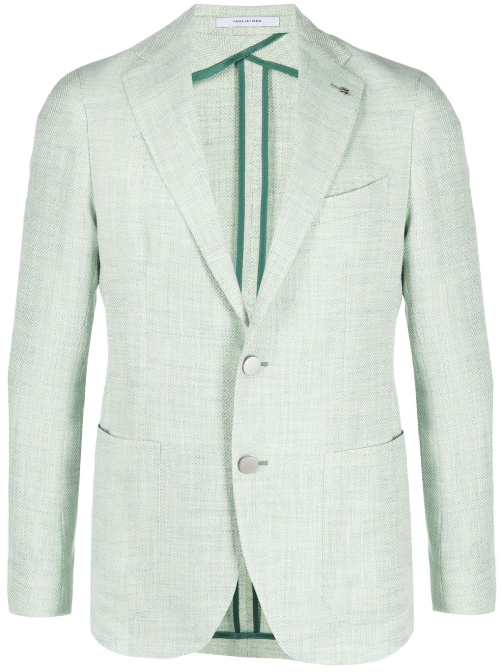 Tagliatore brooch detail blazer - Green