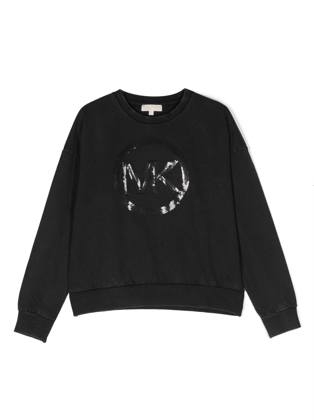 Michael Kors Kids sequin logo-detail cotton sweatshirt - Black