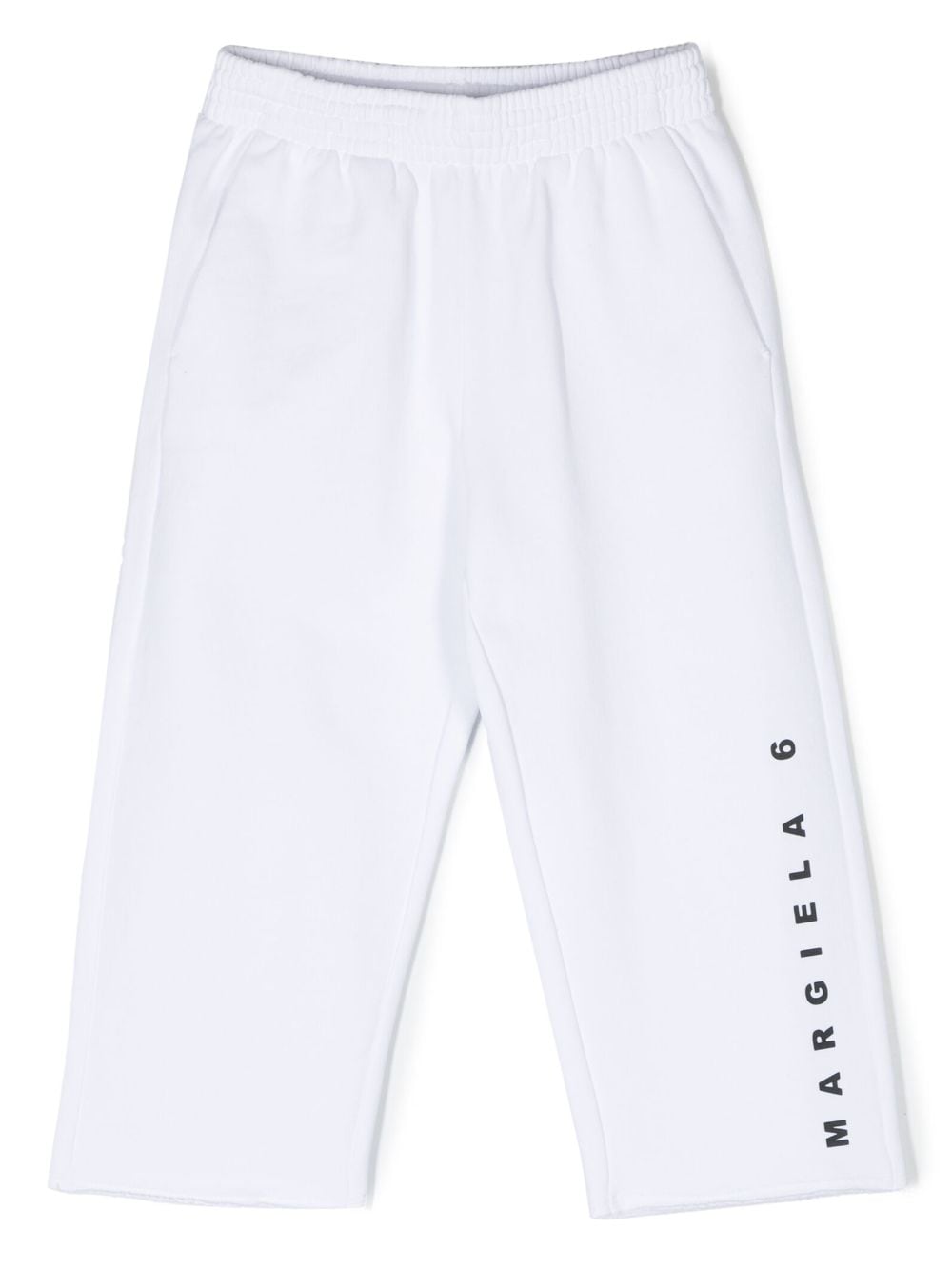 MM6 Maison Margiela Kids logo-print cotton trousers - White