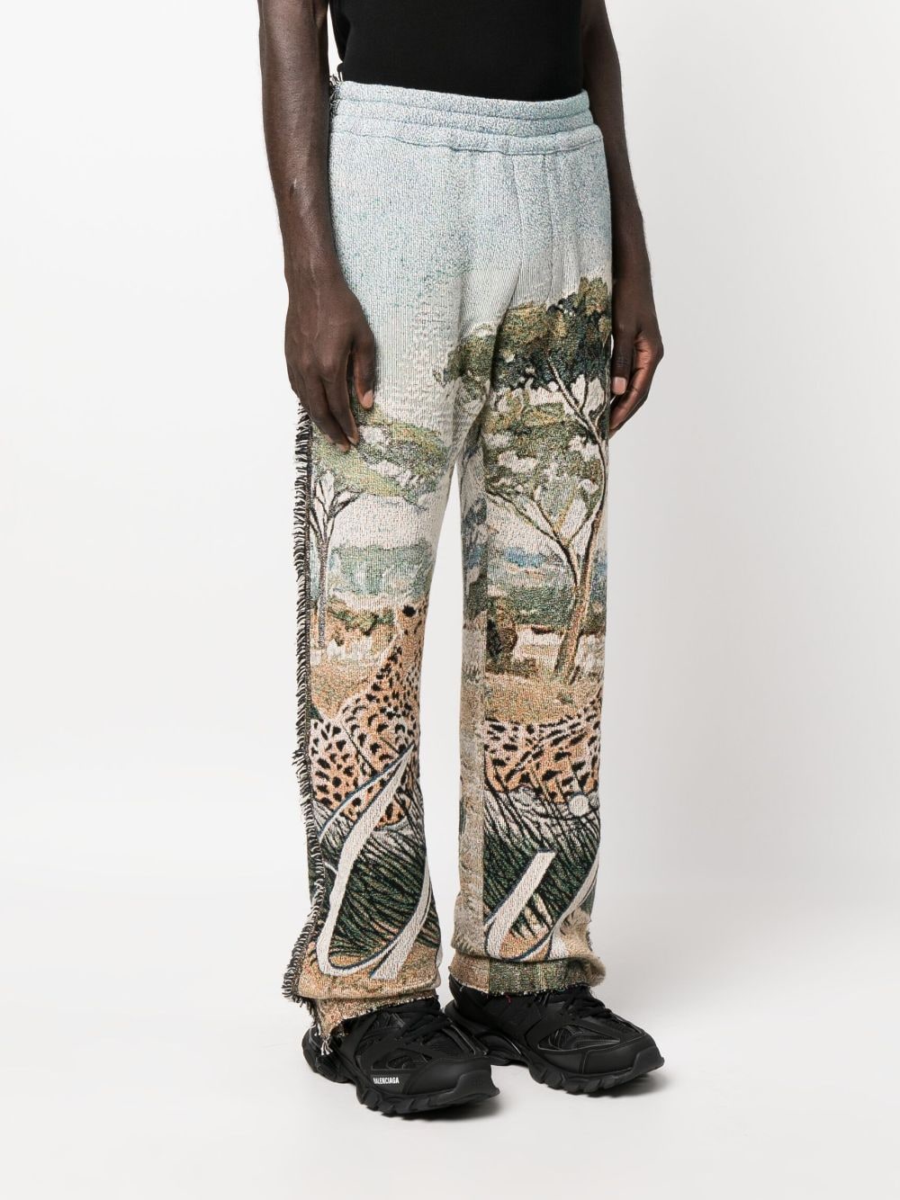 AMIRI Cheetah Tapestry track pants - Neutrals