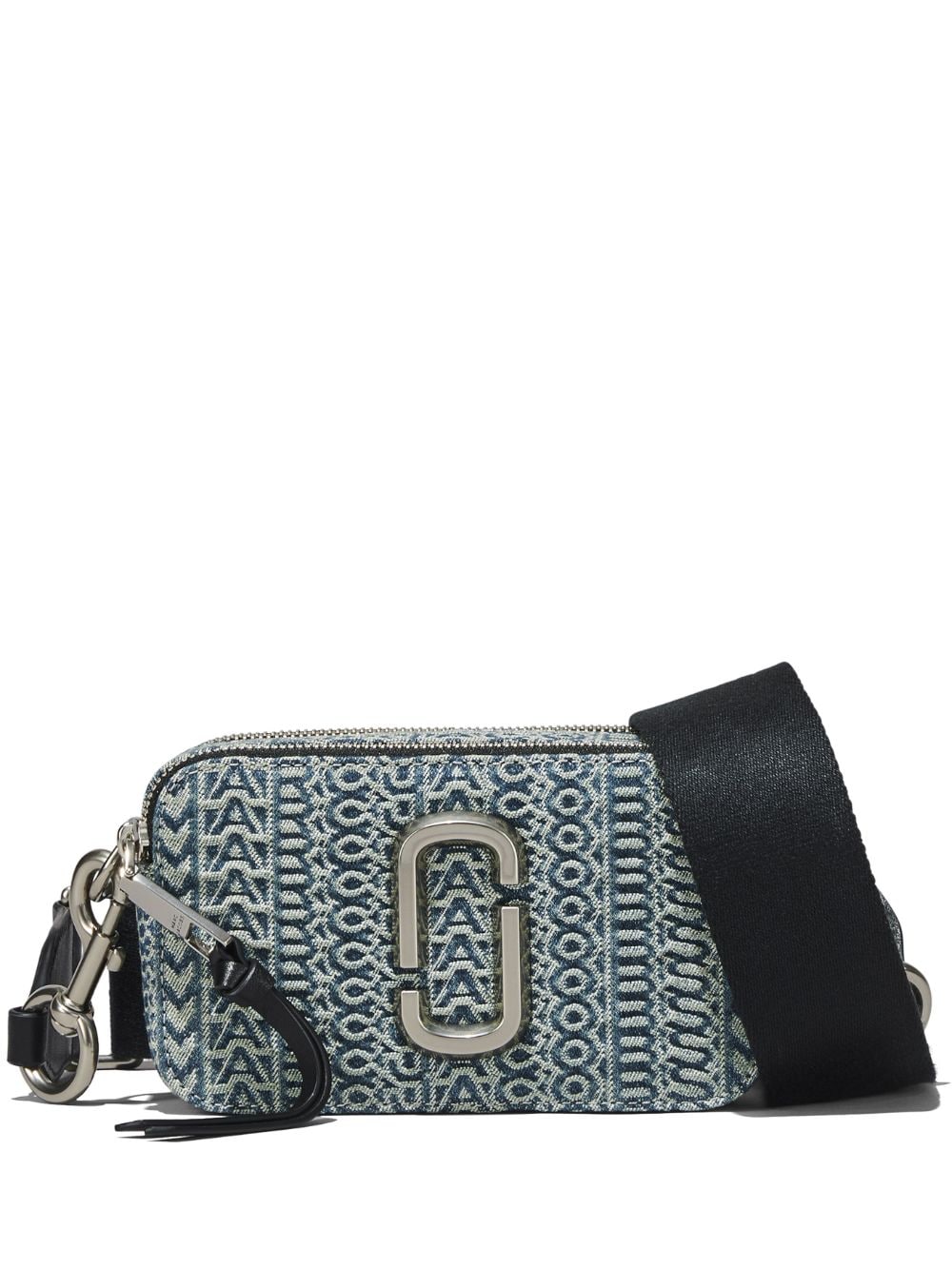 Marc Jacobs The Snapshot Monogram-jacquard denim cross body bag - Blue