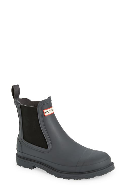 Hunter Commando Waterproof Chelsea Boot in Luna/Black