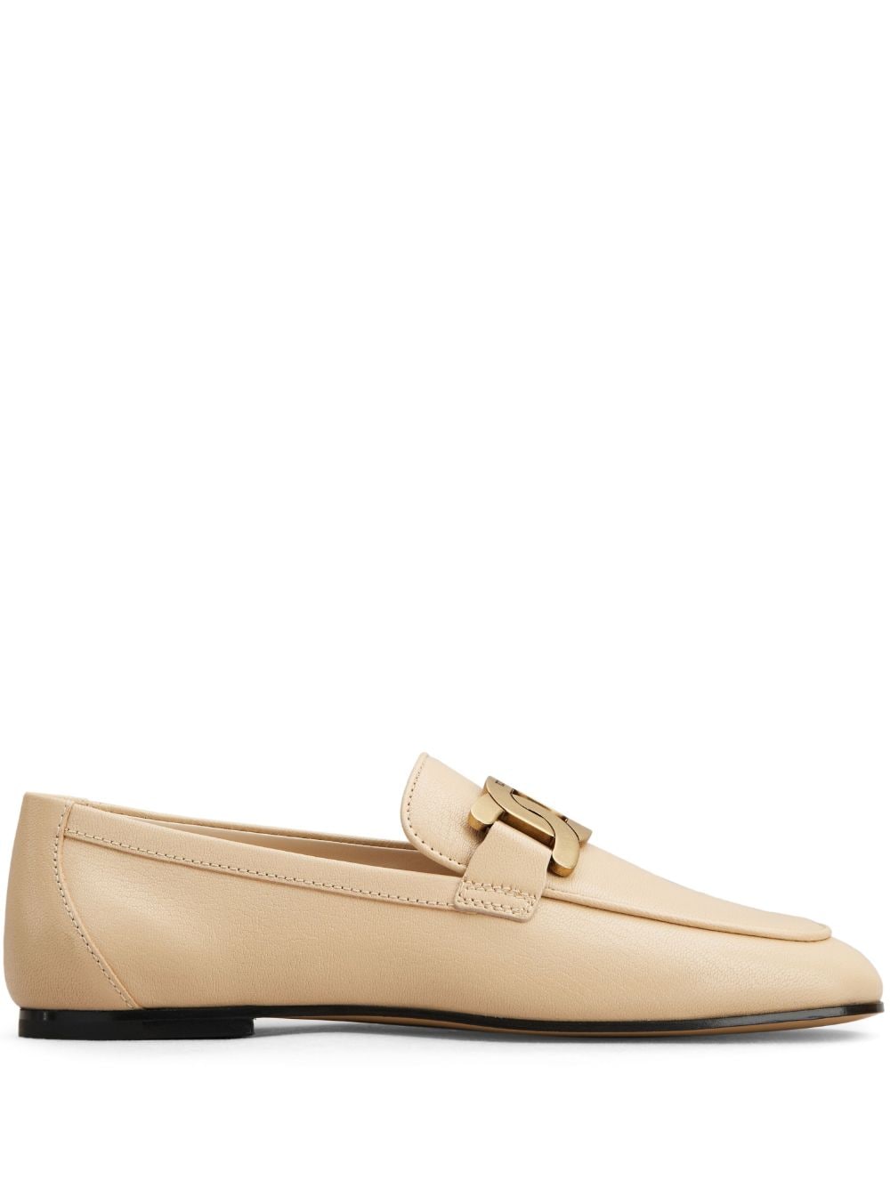 Tod's chain-detail leather loafers - Neutrals