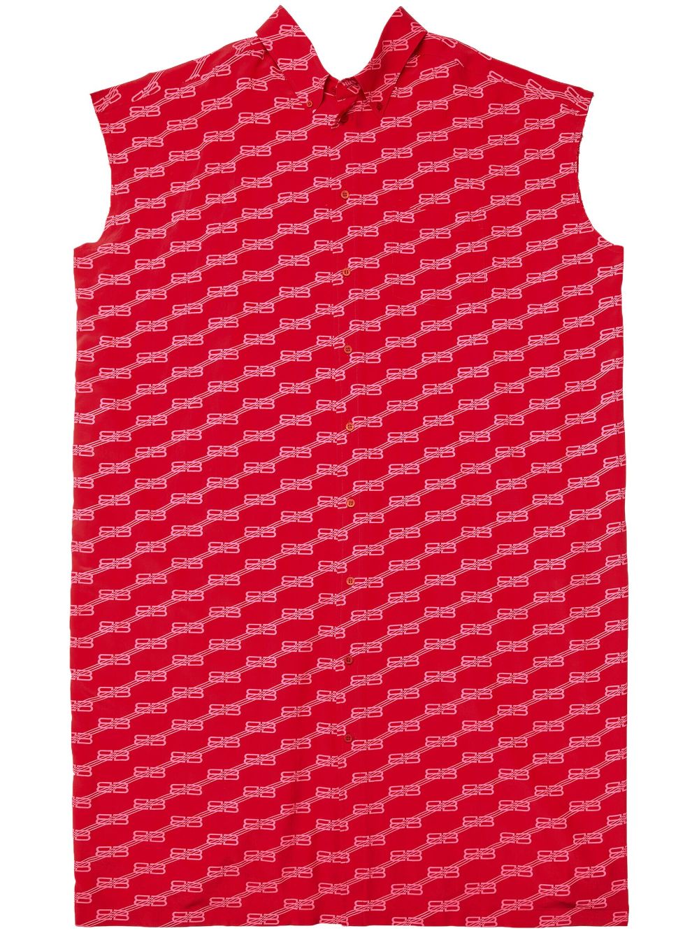 Balenciaga BB monogram silk dress - Red