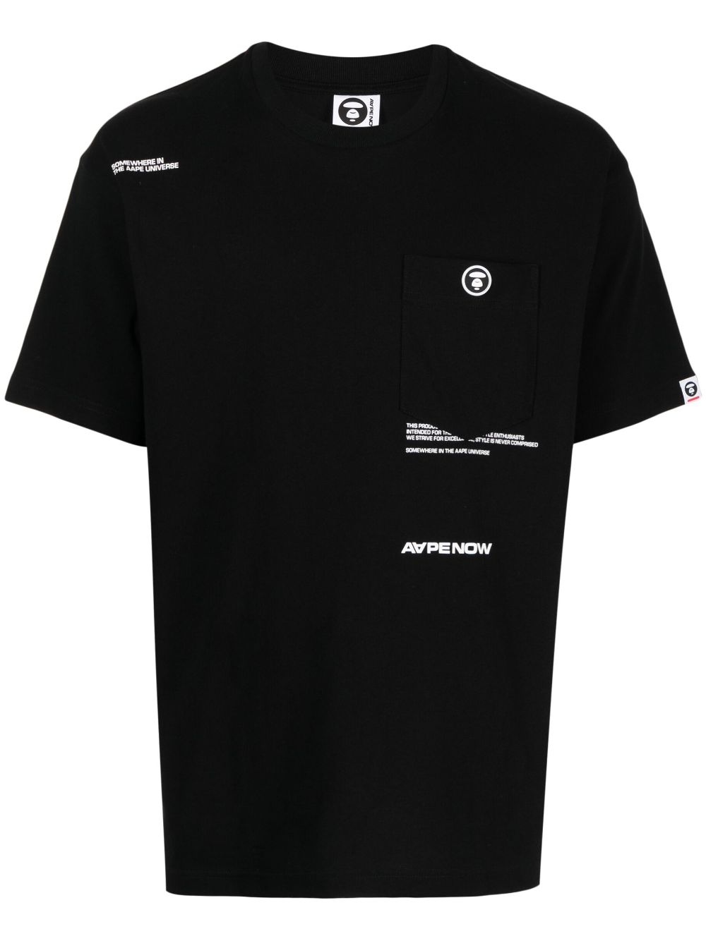 AAPE BY *A BATHING APE® chest-pocket cotton T-shirt - Black