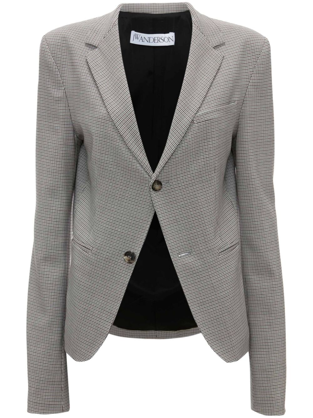 JW Anderson houndstooth-pattern shrunken blazer - Grey
