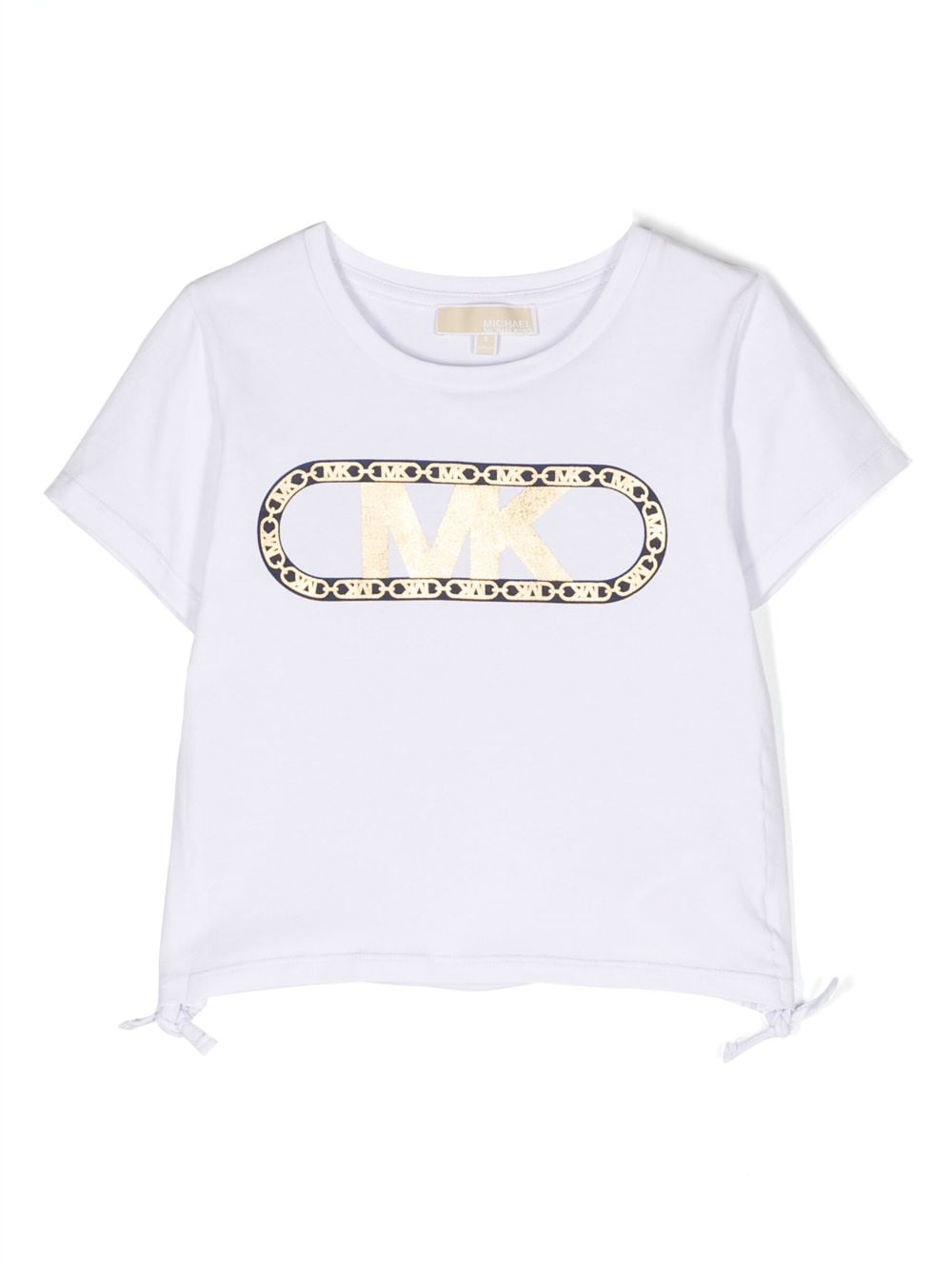 Michael Kors Kids metallic-finish logo jersey T-shirt - White
