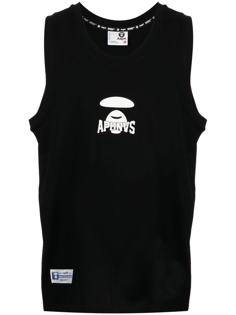 AAPE BY *A BATHING APE® logo-print cotton tank top - Black