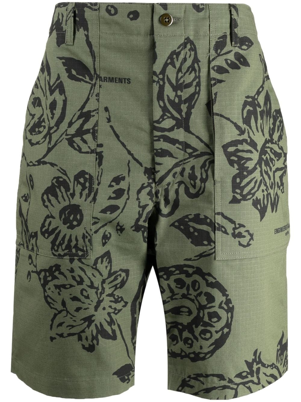 Engineered Garments Fatigue floral-print bermuda shorts - Green