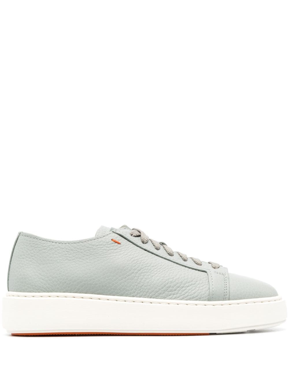 Santoni tumbled leather sneakers - Blue