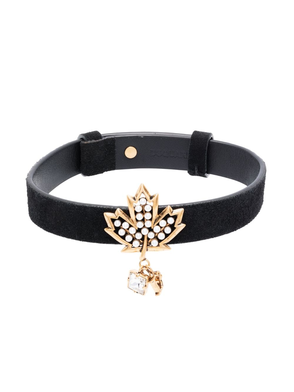 Dsquared2 leaf-plaque choker necklace - Black